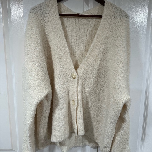FREE PEOPLE Heather Cardi Stark White - Picture 4 of 7